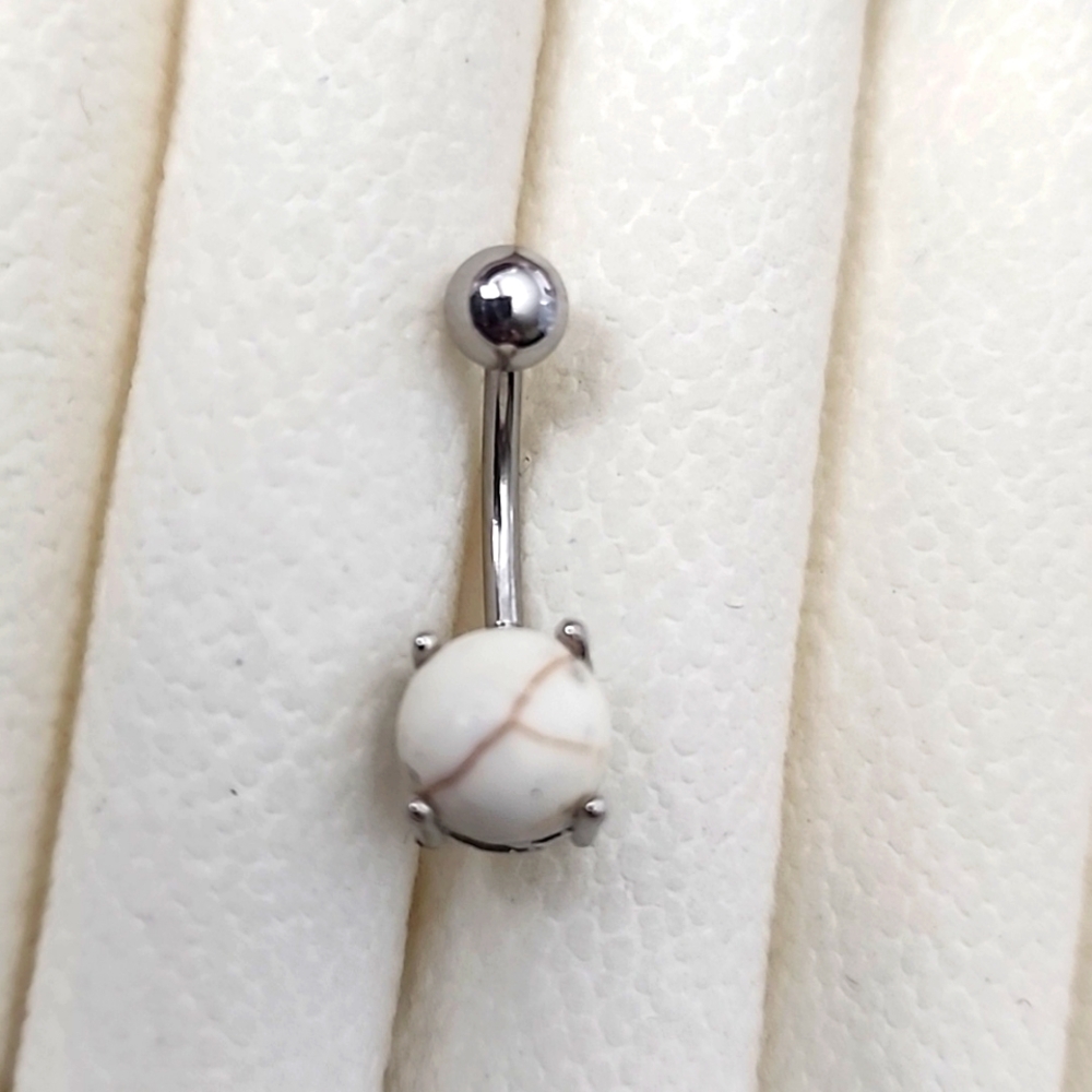 Belly BUTTON RINGSurgical STEEL 14G JASPER